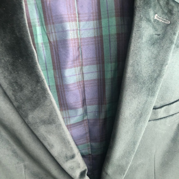 Big boys classic club hunter green velvet sports  coat size 14/16 - Picture 9 of 9